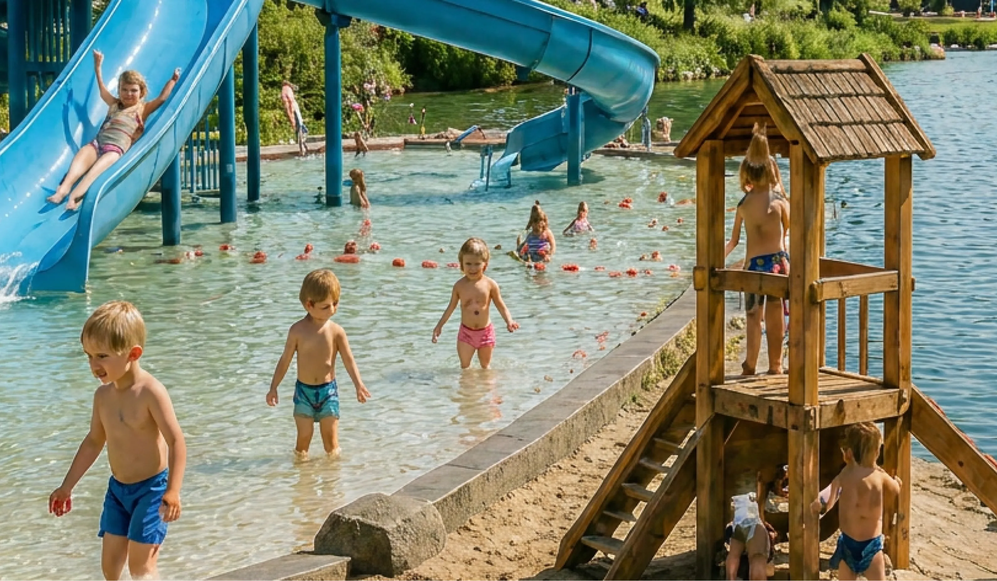 Nichtschwimmer- und Schwimmbereich